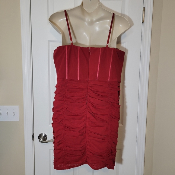 City Chic Girly Mesh Dress Love Red Plus 20 NWT - Picture 9 of 10